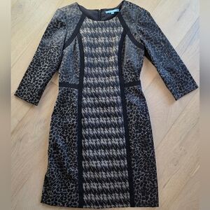 ANTONIO MELANI Black and Gray Tailored Dress